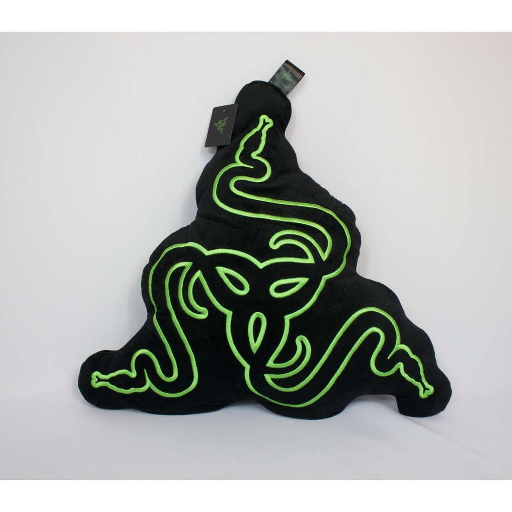 Razer Black THS‎ Plush Gaming Pillow Cushion New with Tags